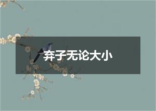 弃子无论大小