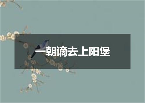 一朝谪去上阳堡