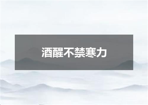 酒醒不禁寒力