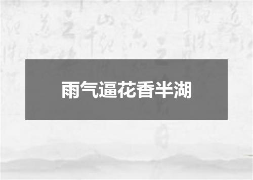 雨气逼花香半湖