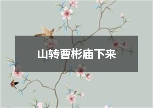山转曹彬庙下来