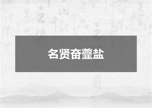 名贤奋虀盐