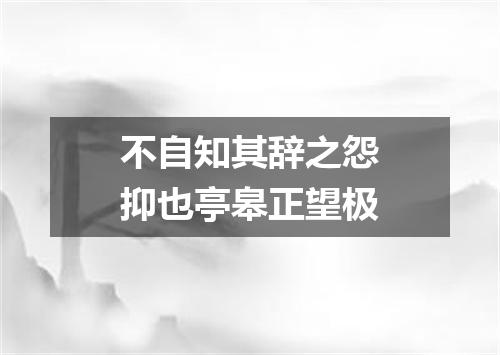 不自知其辞之怨抑也亭皋正望极