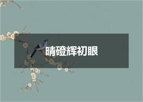 晴磴辉初眼