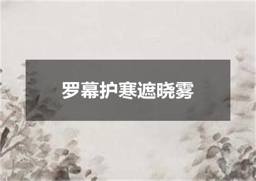 罗幕护寒遮晓雾