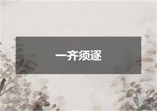一齐须逐