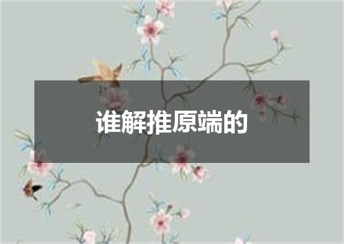 谁解推原端的
