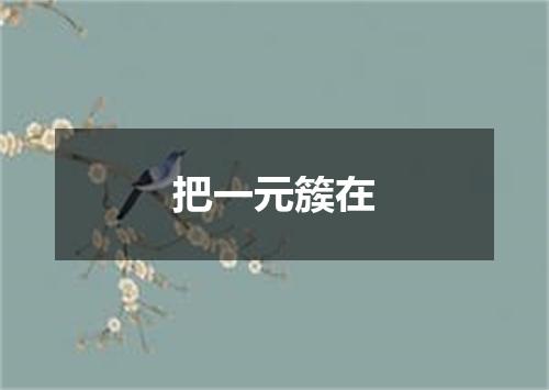 把一元簇在