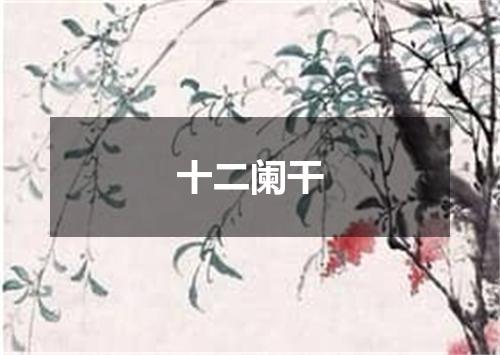 十二阑干