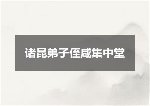 诸昆弟子侄咸集中堂