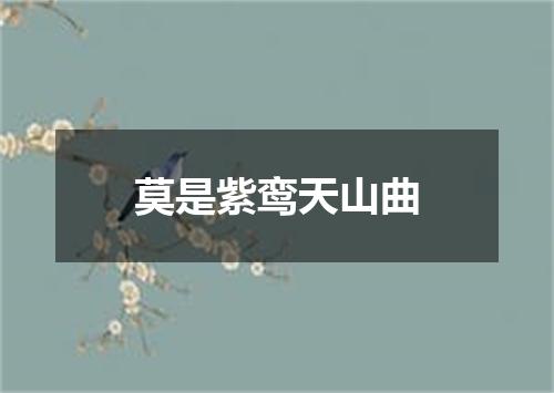 莫是紫鸾天山曲