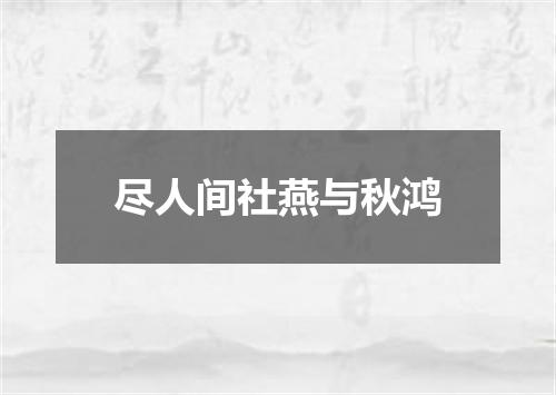 尽人间社燕与秋鸿