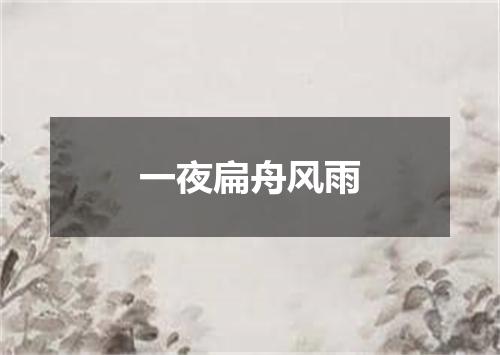 一夜扁舟风雨