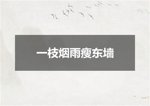 一枝烟雨瘦东墙