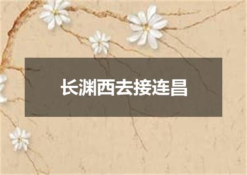 长渊西去接连昌
