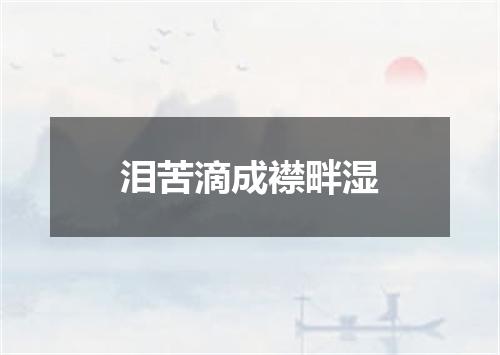 泪苦滴成襟畔湿