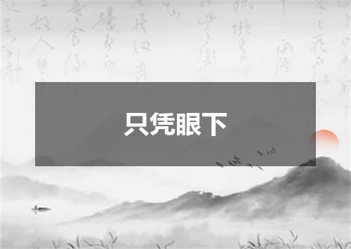 只凭眼下