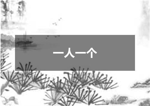 一人一个