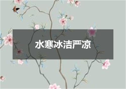 水寒冰洁严凉