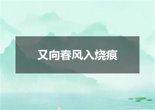 又向春风入烧痕