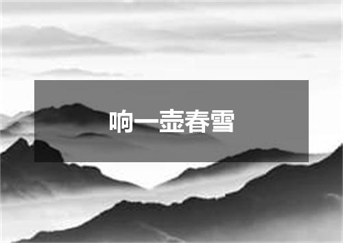 响一壶春雪