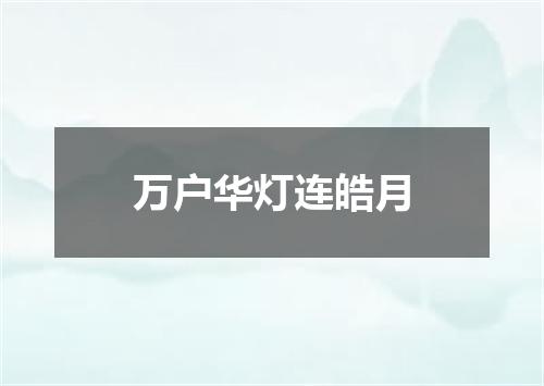 万户华灯连皓月