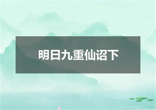 明日九重仙诏下