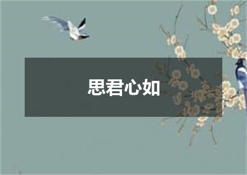 思君心如