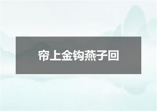 帘上金钩燕子回