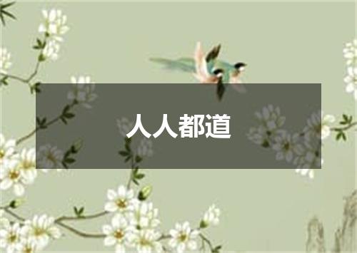 人人都道