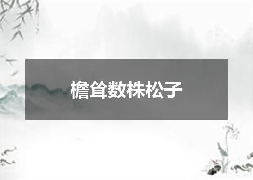 檐耸数株松子