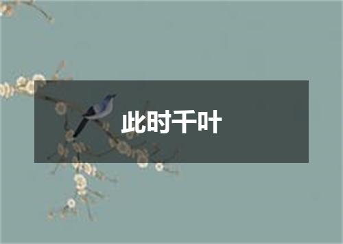 此时千叶