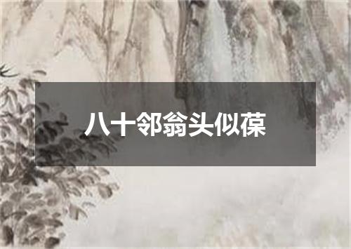 八十邻翁头似葆