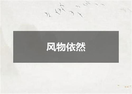 风物依然