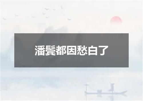 潘鬓都因愁白了