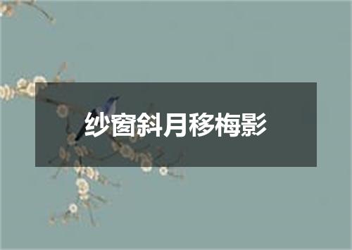 纱窗斜月移梅影