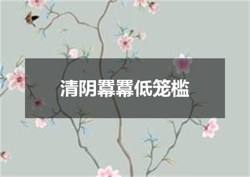 清阴羃羃低笼槛
