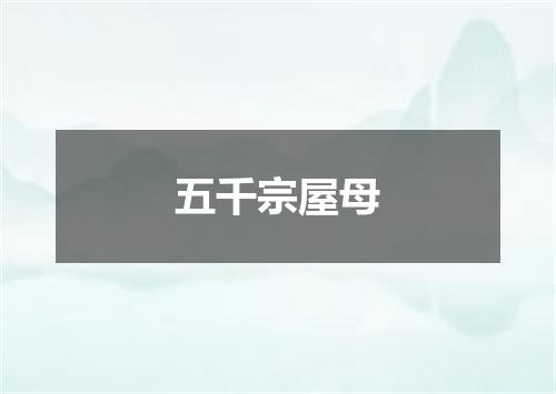 五千宗屋母
