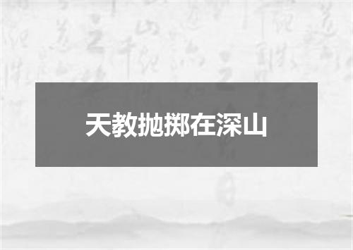 天教抛掷在深山