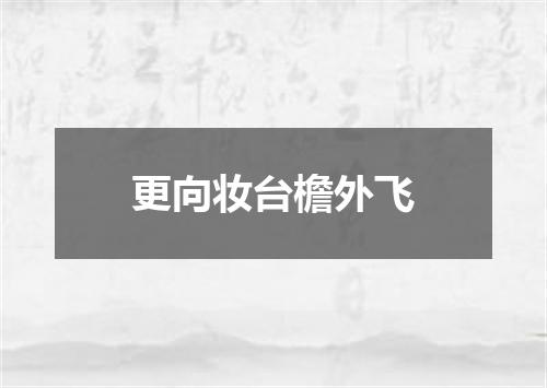 更向妆台檐外飞