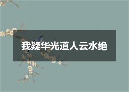 我疑华光道人云水绝