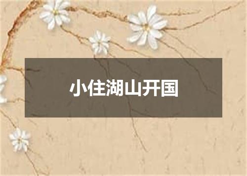 小住湖山开国