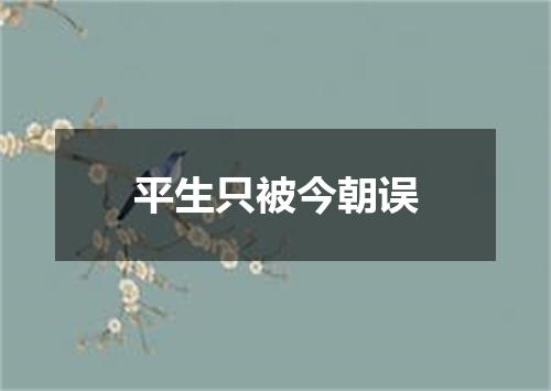 平生只被今朝误