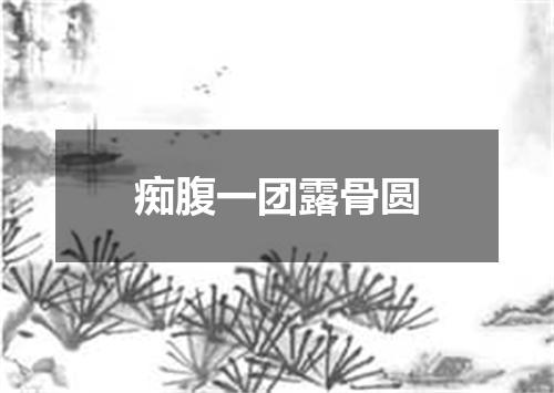 痴腹一团露骨圆
