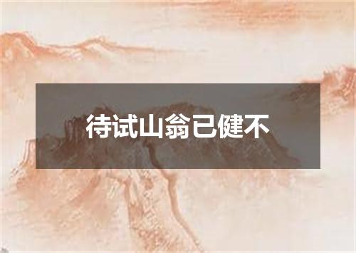 待试山翁已健不