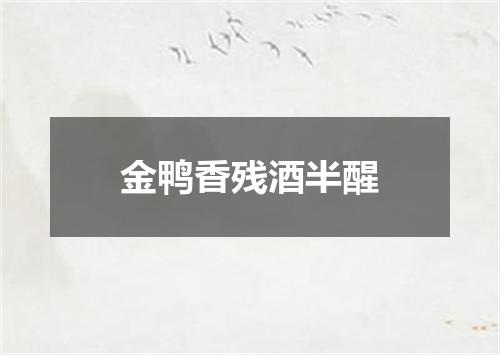 金鸭香残酒半醒