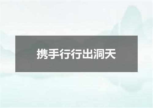 携手行行出洞天