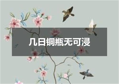 几日铜瓶无可浸
