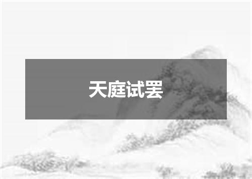 天庭试罢