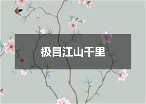 极目江山千里